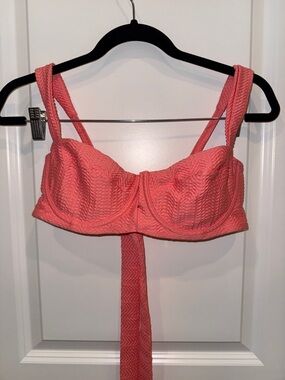Monday Swimwear Coral Clovelly Textured Underwire Bikini Top